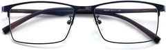 Futura rectangle blue metal frame Eyeglasses from ANRRI