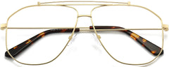 Abigail Aviator Gold Eyeglasses rom ANRRI, closed view