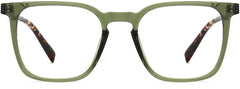 Adrianna Square Green Eyeglasses from ANRRI, front view