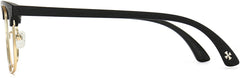 Ahmed Browline Black Eyeglasses from ANRRI, side view