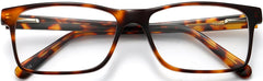 Avery rectangle tortoise Eyeglasses from ANRRI, closed view