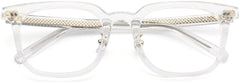 Dominick Square Clear Eyeglasses from ANRRI, closed view