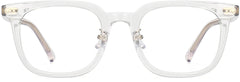 Dominick Square Clear Eyeglasses from ANRRI, front view