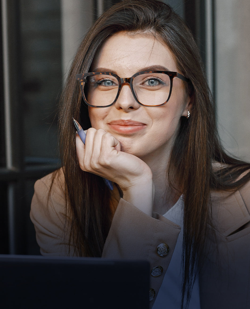 Woman listing to music