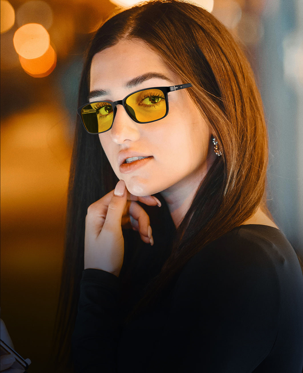 Woman listing to music