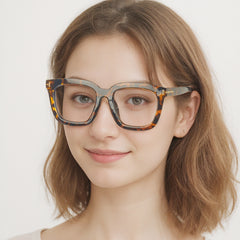 Caiden Square Tortoise Eyeglasses from ANRRI
