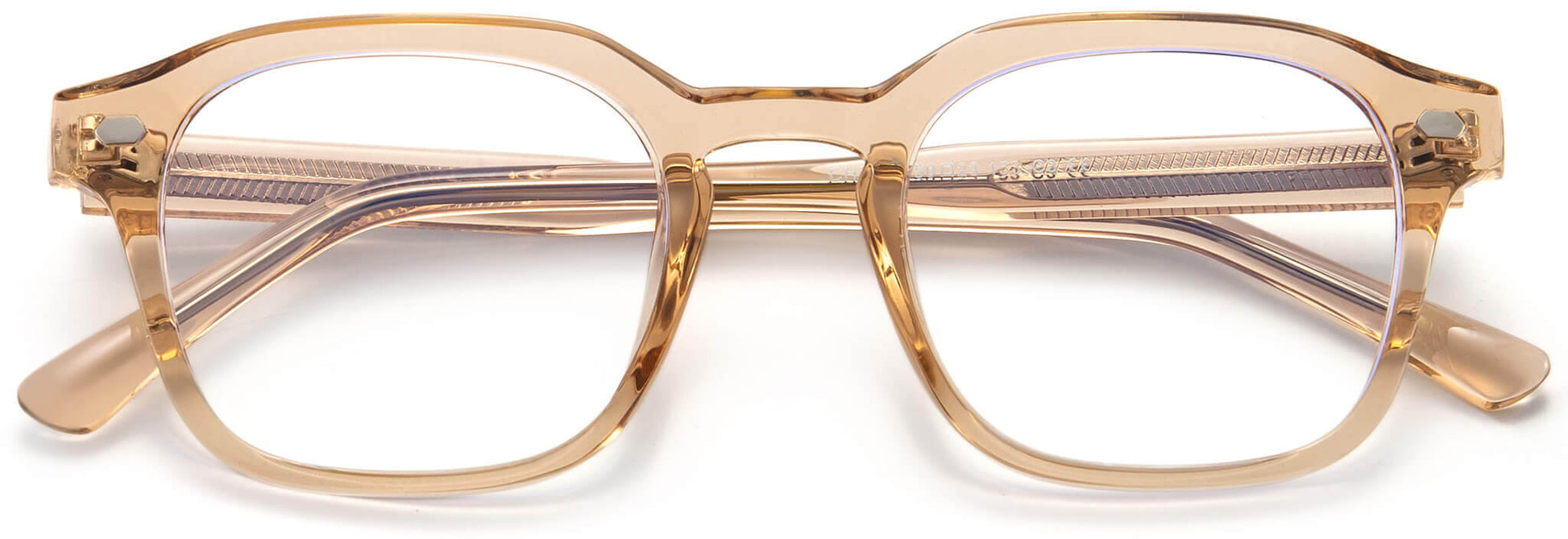 Yenge Clear Pink Acetate Eyeglasses from ANRRI, Closed View
