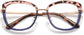 Abel Cateye Blue Tortoise Eyeglasses rom ANRRI, closed view