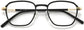 Alessandra Geometric Black Eyeglasses from ANRRI, closed view