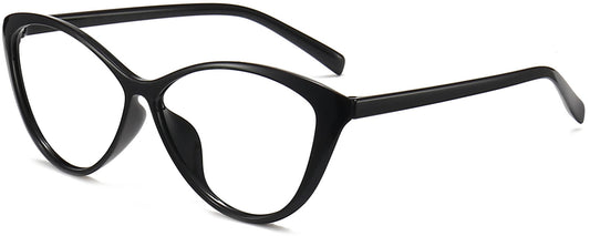 Alexia Cateye Black Eyeglasses from ANRRI, angle view