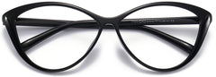 Alexia Cateye Black Eyeglasses from ANRRI, closed view