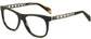 Amelie Round Black Eyeglasses from ANRRI, angle view