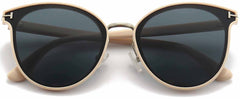 Arianna White Plastic Sunglasses from ANRRI, closed view