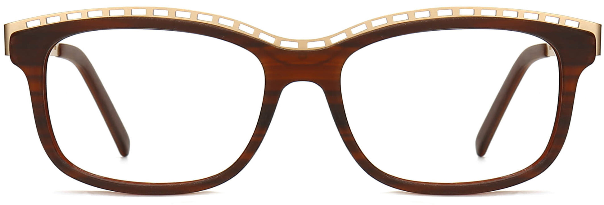 Aubrie Cateye Brown Eyeglasses from ANRRI, front view