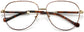 Aylin Aviator Tortoise Eyeglasses from ANRRI, closed view