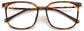 Azalea Square Tortoise Eyeglasses from ANRRI, closed view