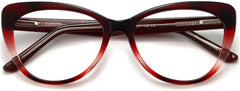 Beatrice Cateye Red Tortoise Eyeglasses rom ANRRI, closed view
