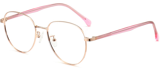 Beige Pink Metal Eyeglasses from ANRRI