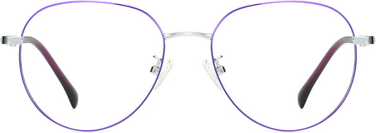 Beige Purple Metal Eyeglasses from ANRRI