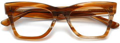 Briar Cateye Brown Eyeglasses from ANRRI, closed view