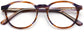 Bridget Round Tortoise Eyeglasses from ANRRI, closed view