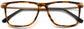 Brook Rectangle Tortoise Eyeglasses from ANRRI, closed view