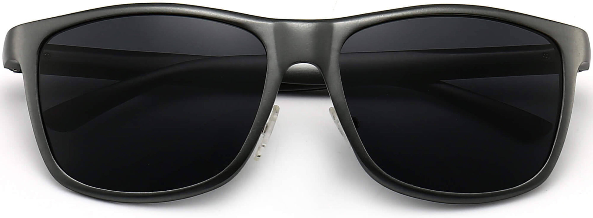 Carson Gray Plastic Sunglasses from ANRRI, closed view