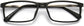 Cason Rectangle Black Eyeglasses from ANRRI, closed view