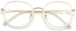 Cassidy Round White Eyeglasses from ANRRI, closed view
