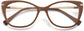 Celine Cateye Brown Eyeglasses from ANRRI, closed view