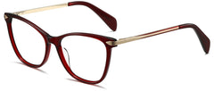 Cervine Red Mixed Eyeglasses from ANRRI,Angle View