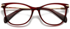 Cervine Red Mixed Eyeglasses from ANRRI,Closed View