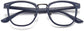 Chance Square Blue Eyeglasses from ANRRI, closed view