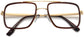 Chandler Square Brown Eyeglasses from ANRRI, closed view
