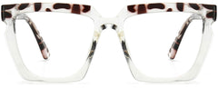 Chaya Square Tortoise Eyeglasses from ANRRI, front view