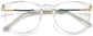 Clarte Round Clear Eyeglasses from ANRRI, closed view