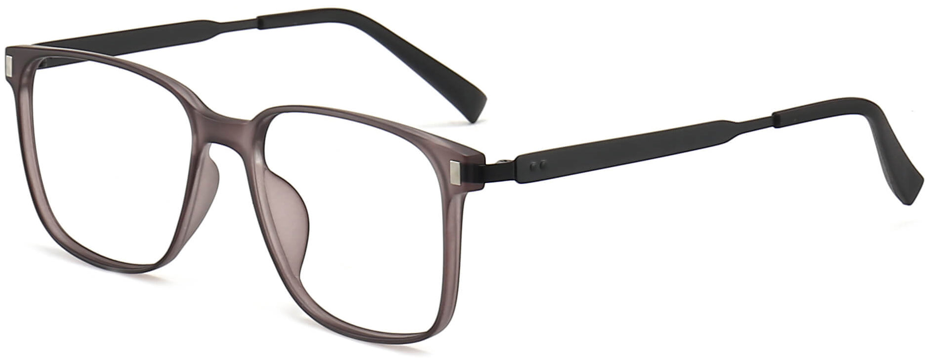 Cullen Square Gray Eyeglasses from ANRRI, angle view