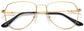 Devon Aviator Gold Eyeglasses from ANRRI, closed view