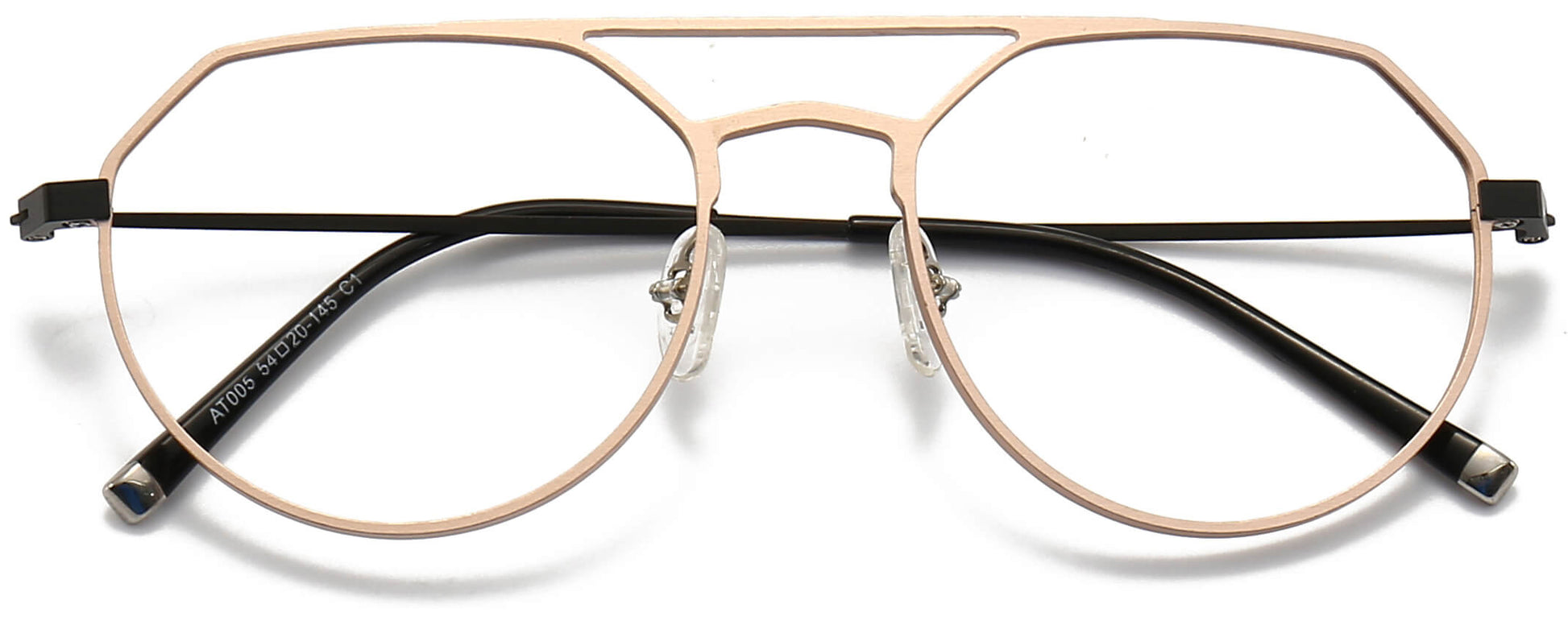 Dfiyy Round Gold Eyeglasses from ANRRI, closed view