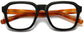 Donald Square Black Eyeglasses from ANRRI, closed view