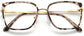 Dorothy Square Tortoise Eyeglasses from ANRRI, closed view
