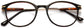 Edison Round Brown Eyeglasses from ANRRI, closed view