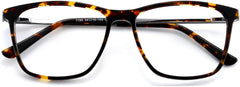 Eleanore Square Tortoise Eyeglasses from ANRRI, closed view