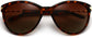 Elena Tortoise Plastic Sunglasses from ANRRI, closed view