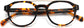 Emberly Round Tortoise Eyeglasses from ANRRI, closed view