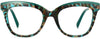 Emmy Cateye Green Eyeglasses from ANRRI, front view