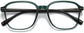 Ermias Square Green Eyeglasses from ANRRI, closed view