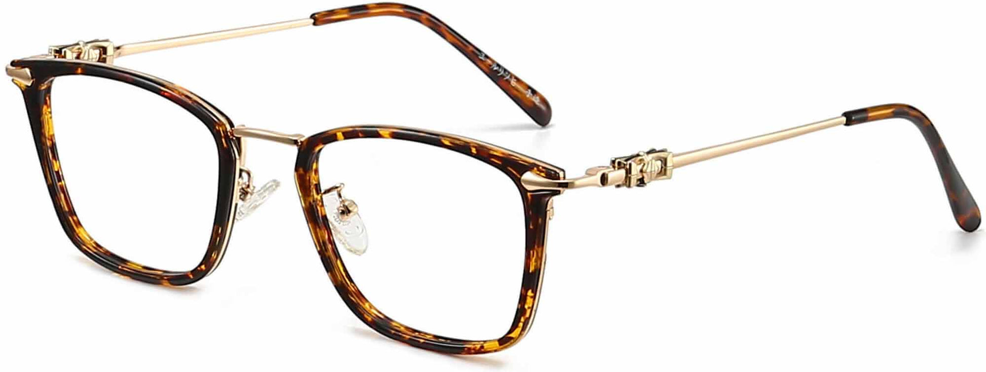 Felicity Square Tortoise Eyeglasses from ANRRI, angle view