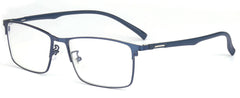 Futura rectangle blue metal frame Eyeglasses from ANRRI