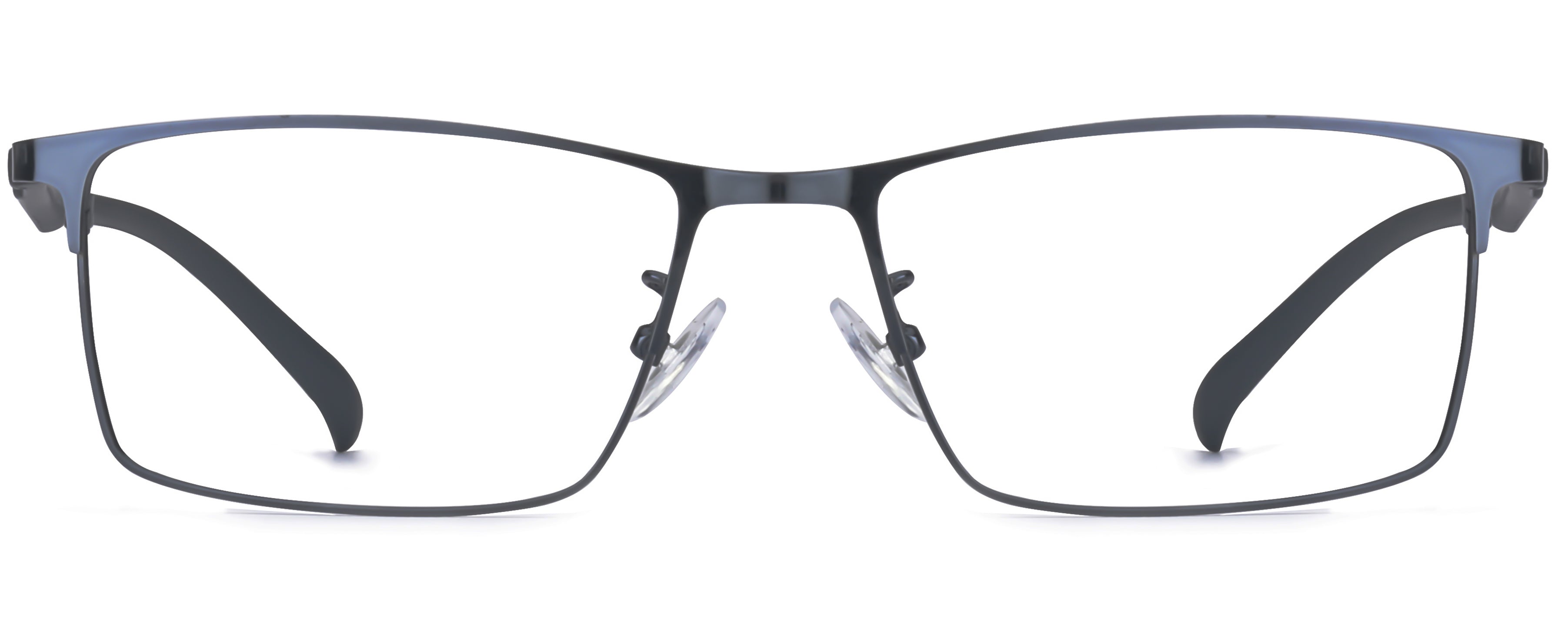 Futura rectangle blue metal frame Eyeglasses from ANRRI